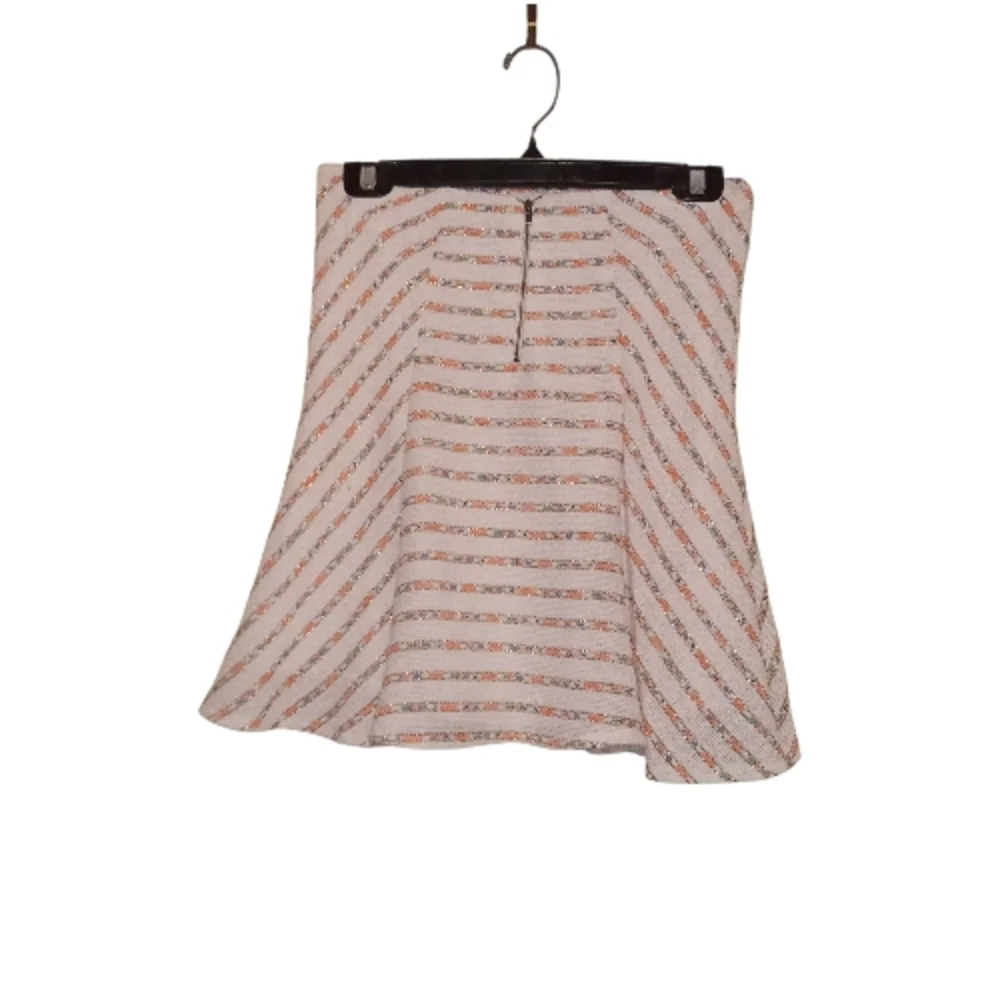 Maeve Lucaya Swing Striped Sparkle Neon Boho Hipster Chic Classy Party Art Skirt